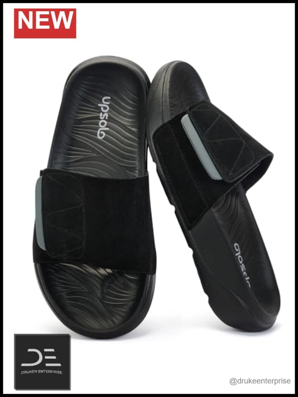 Men's Recovery Sandals with Arch Support Adjustable Straps